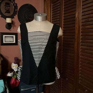 Vintage 60’s Black and White Women's Crop Top